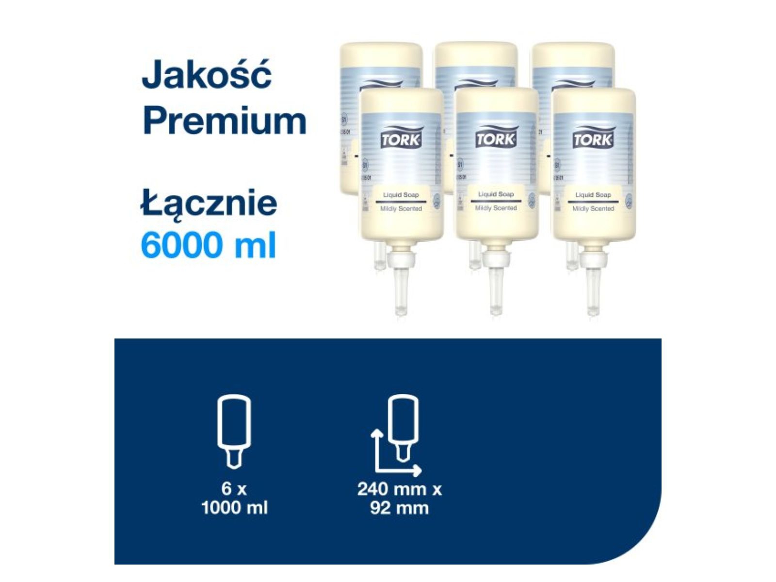 Mydło TORK 420501 S1 Mild Delikatne Karton 6x 1l
